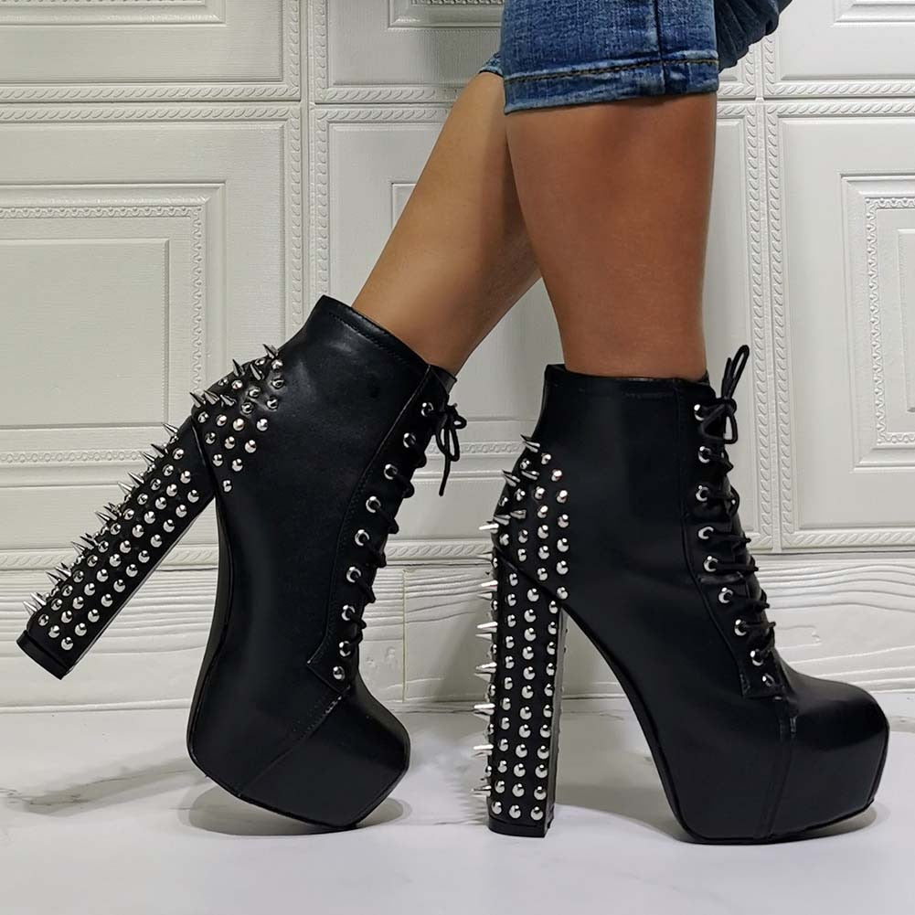 Glasya Platform Ankle Boots