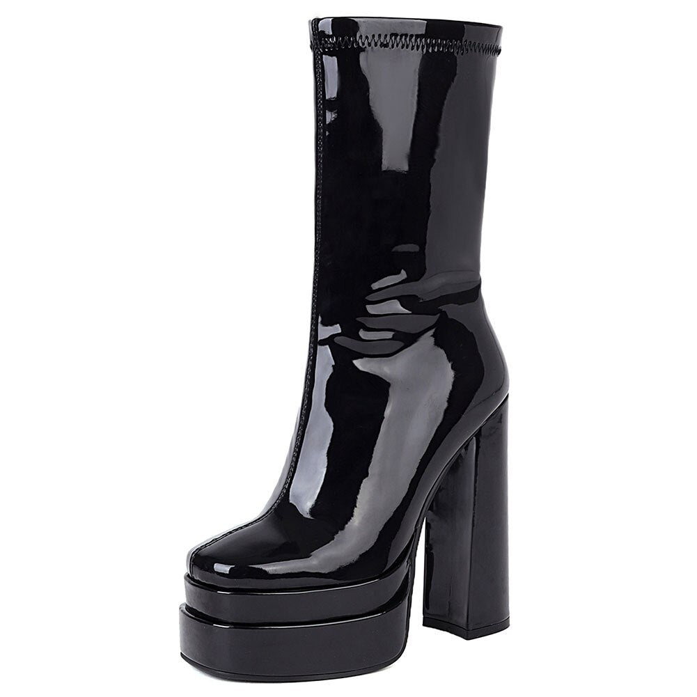 Abezethibou Platform Mid Calf Boots