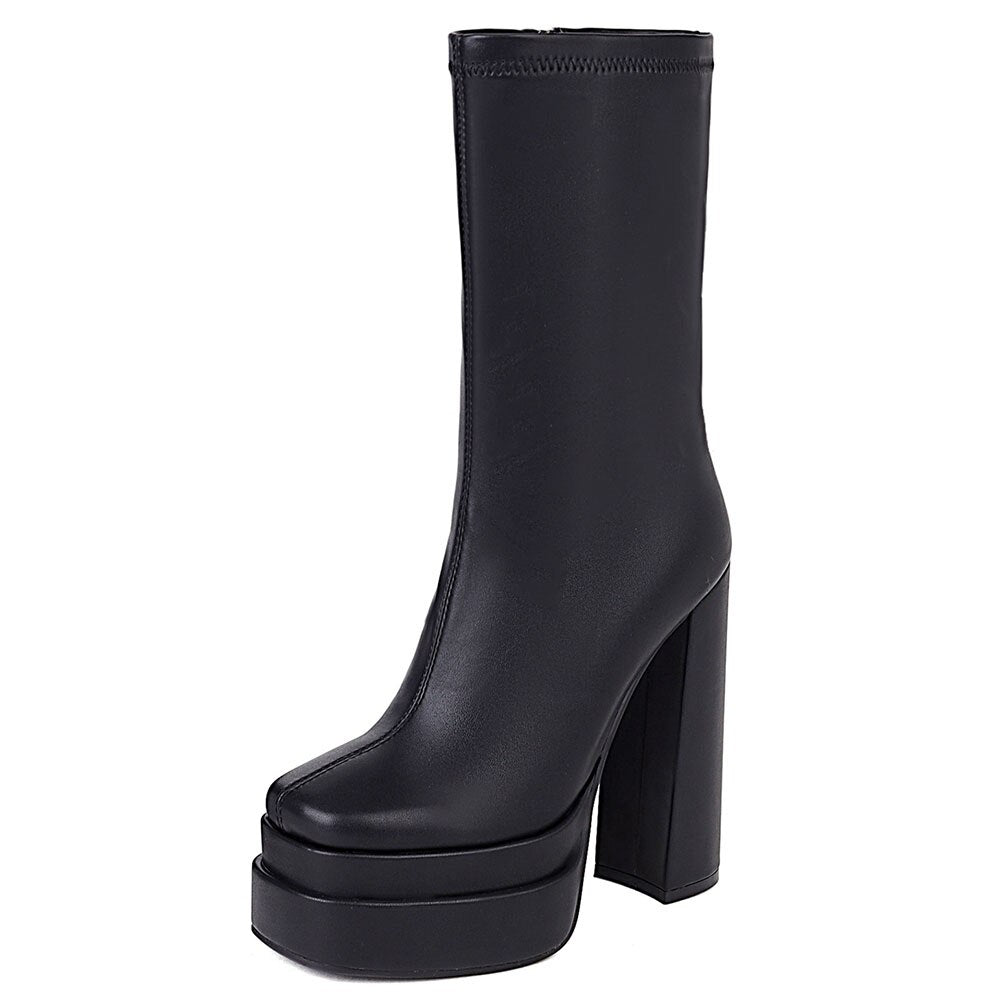 Abezethibou Platform Mid Calf Boots