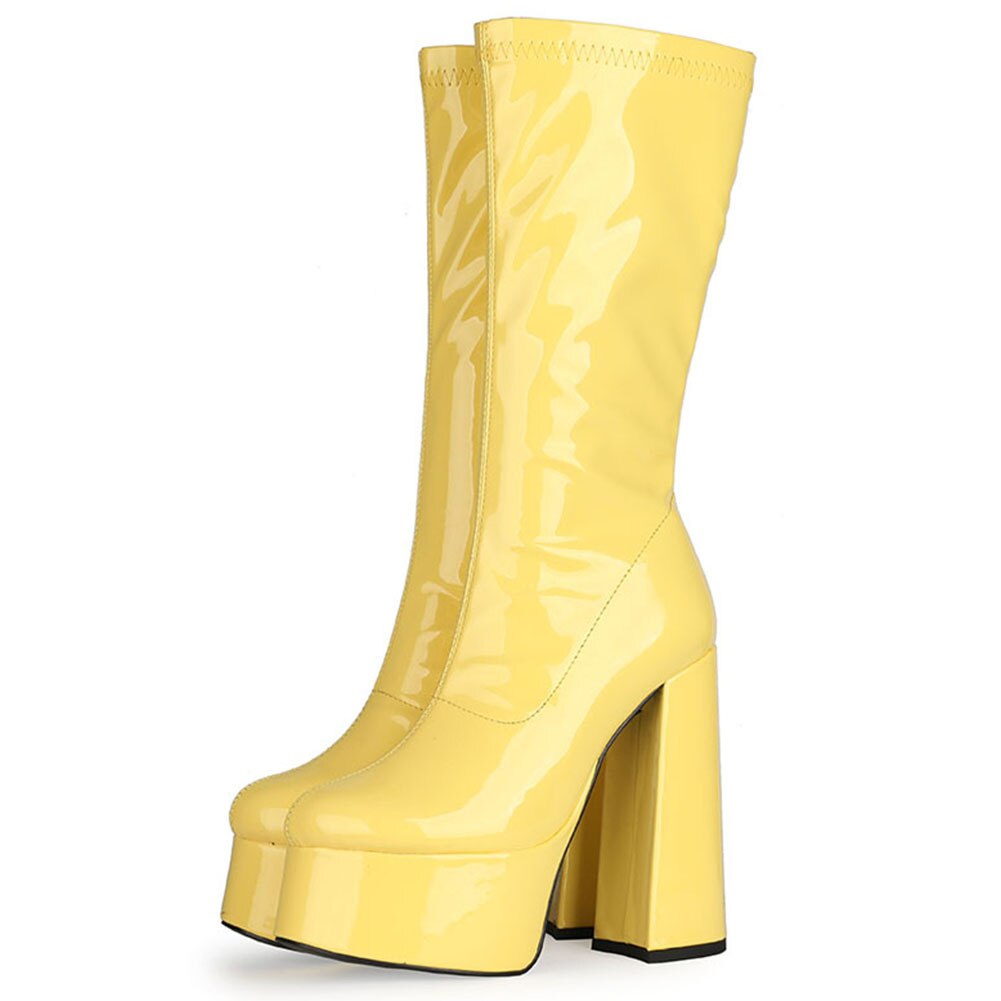 Allocer Platform Mid Calf Boots