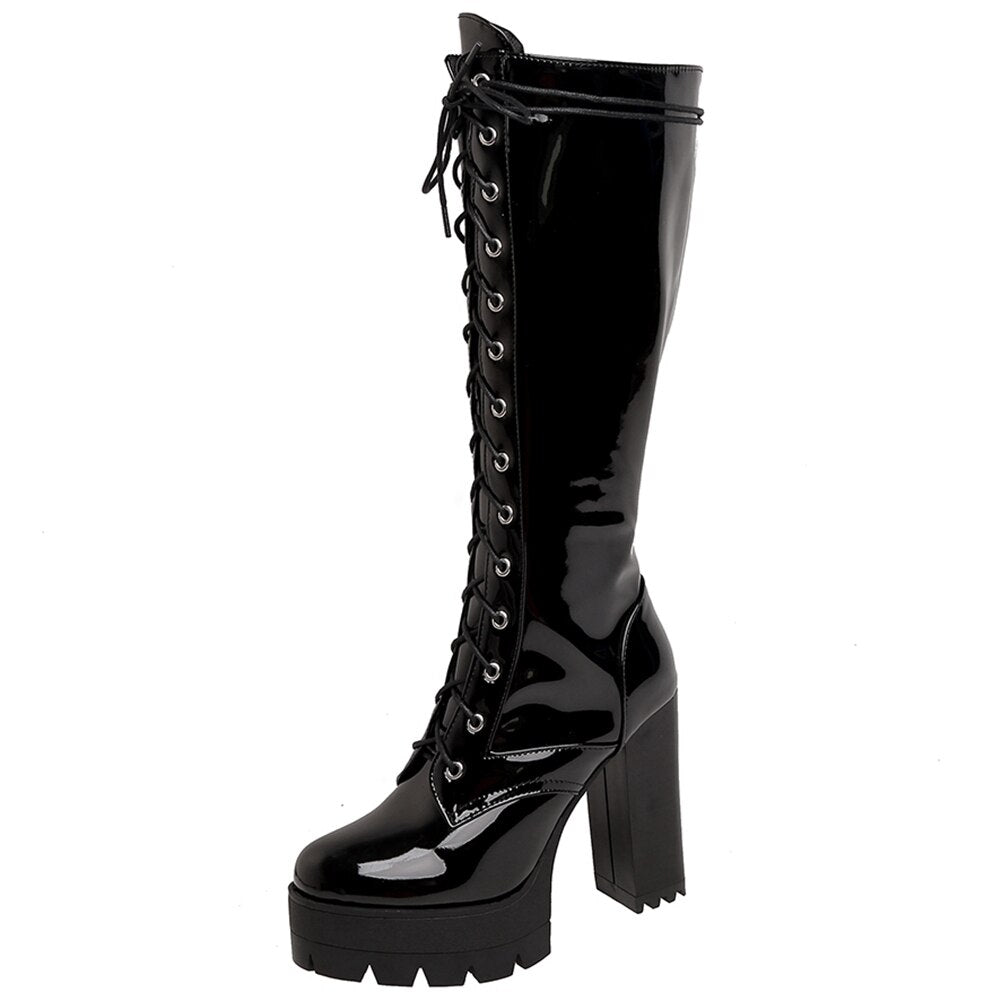 Beleth Platform Knee High Boots