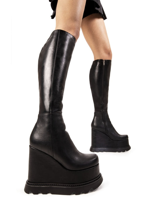 Vassago Platform Knee High Boots