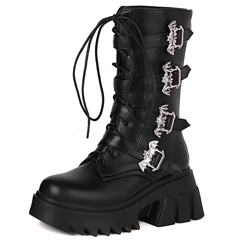 Pithius Mid Calf Combat Boot