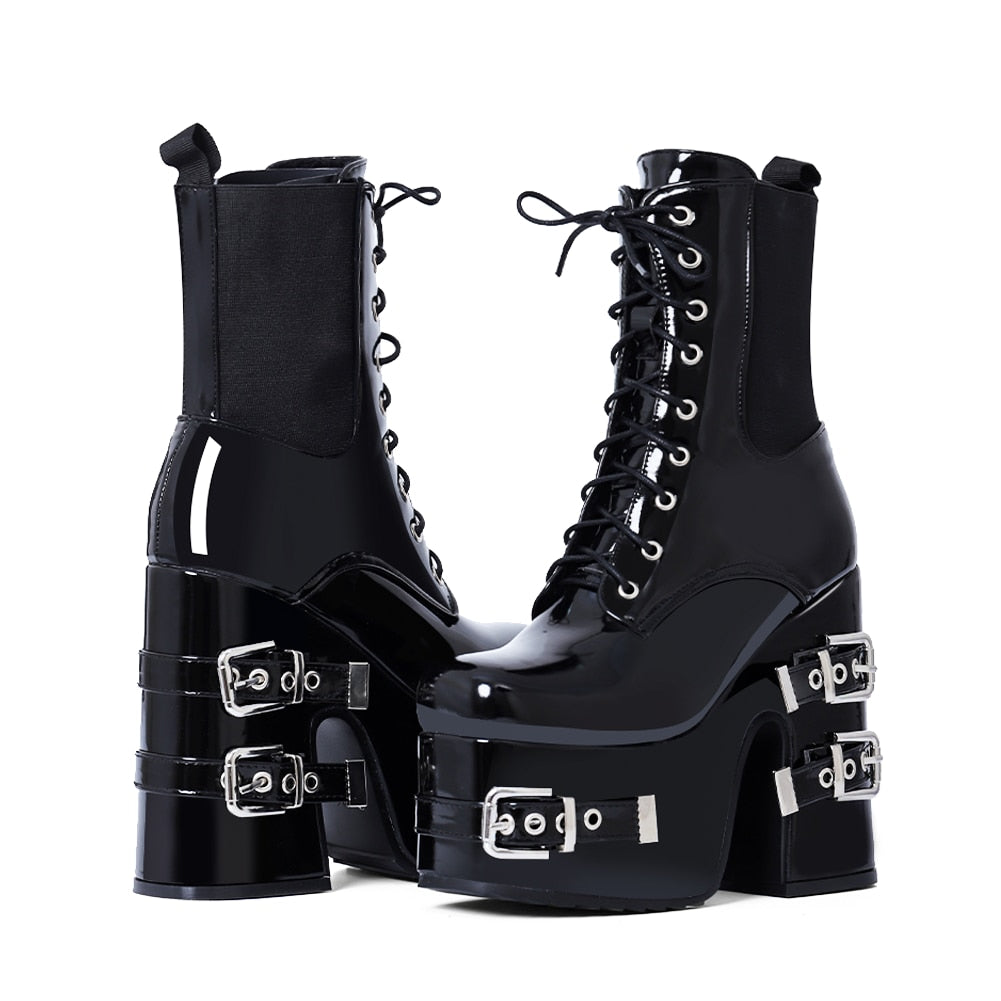 Shax Platform Ankle Boots