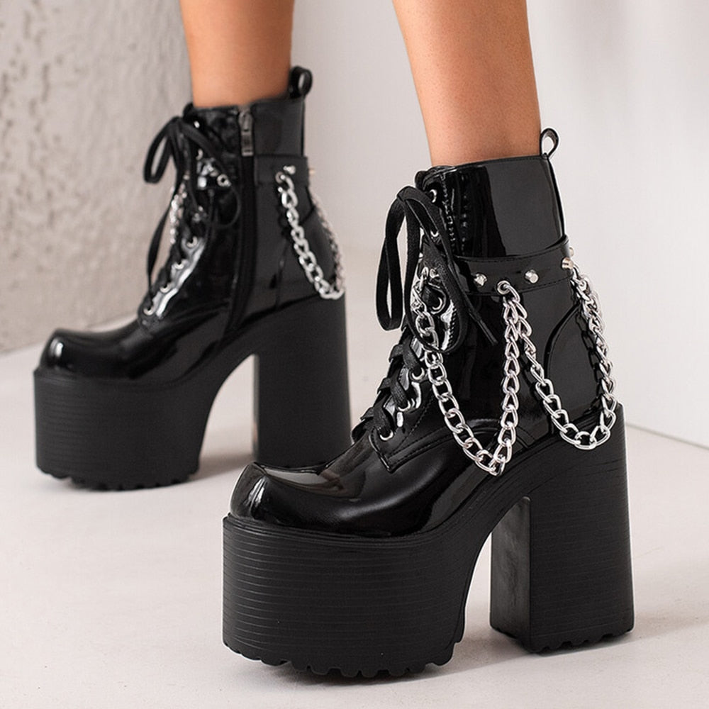 Astaroth Platform Ankle Boots