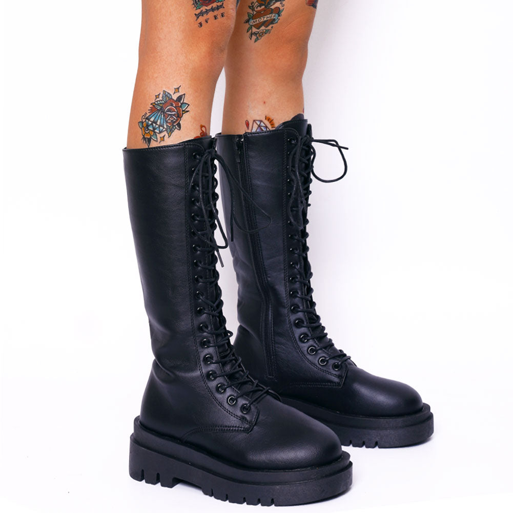 Crocell Mid Calf Combat Boots