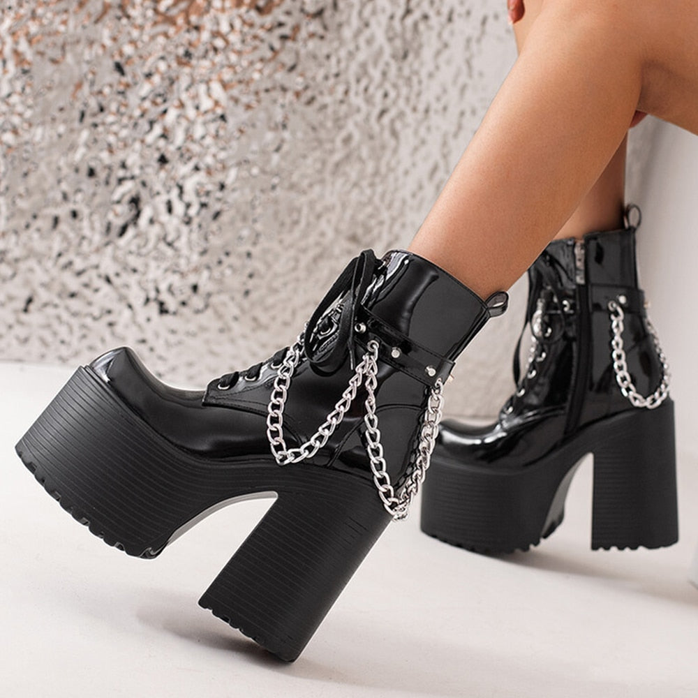 Astaroth Platform Ankle Boots