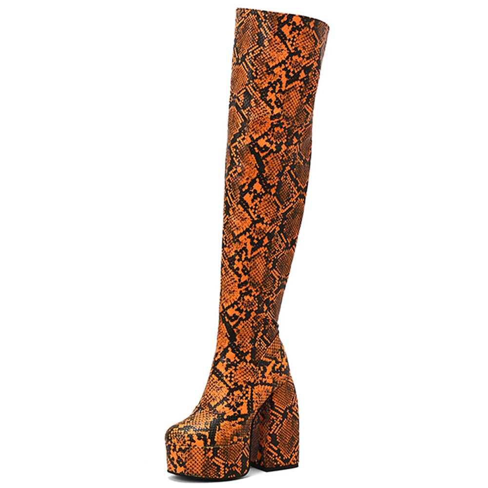 Lady Midday Platform Over Knee High Boots