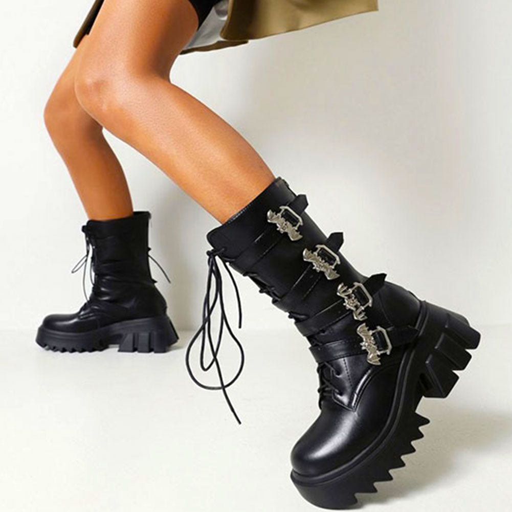 Pithius Mid Calf Combat Boot