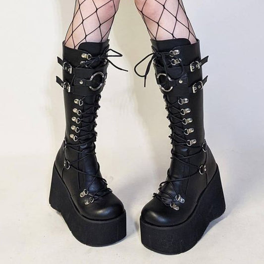 Kimaris Knee High Platform Boots